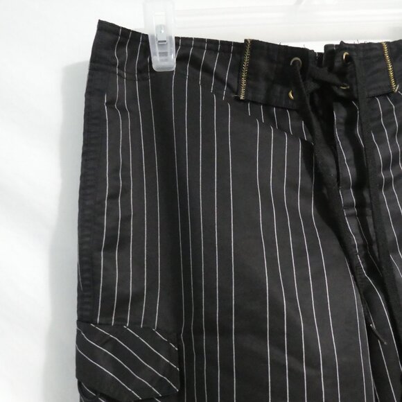 725 ORIGINALS | small | Black and Grey Striped Swim Shorts | Mesh Lining - Picture 3 of 14
